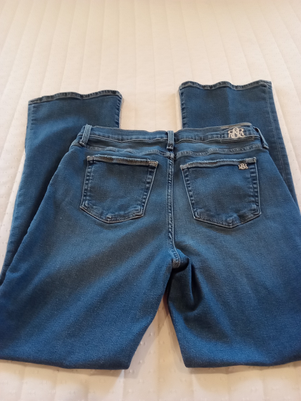 Rock & Republic Kasandra Midwash Blue Boot Cut Leg Denim Jeans Sz16L - Picture 4 of 6